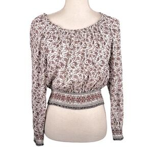 Puff Sleeve Boho Style Off Shoulder Top